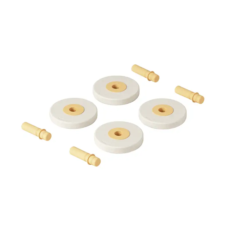4 x Foam wheels Sand Grey / Honey Yellow