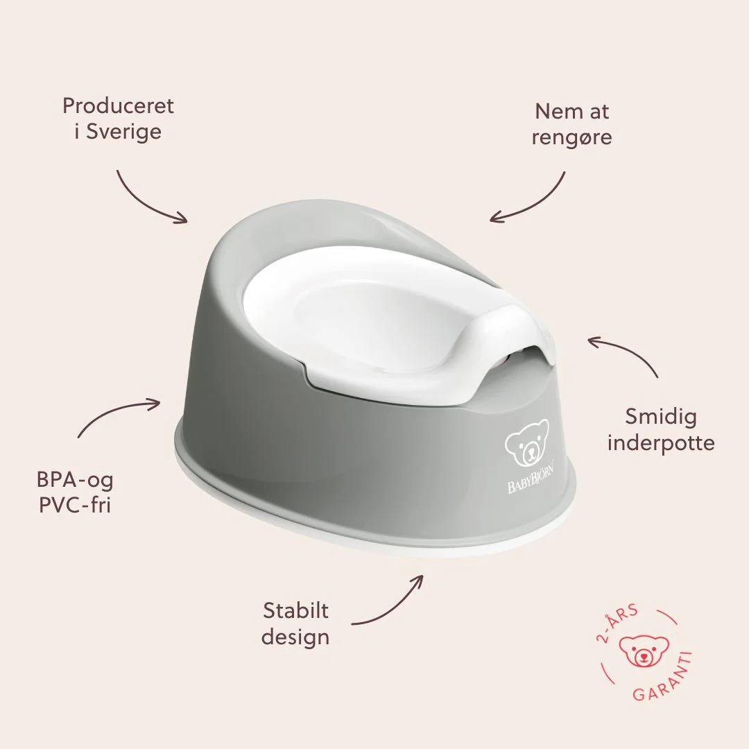 BabyBjörn Smart Potte - Grå/Hvid - Image 2