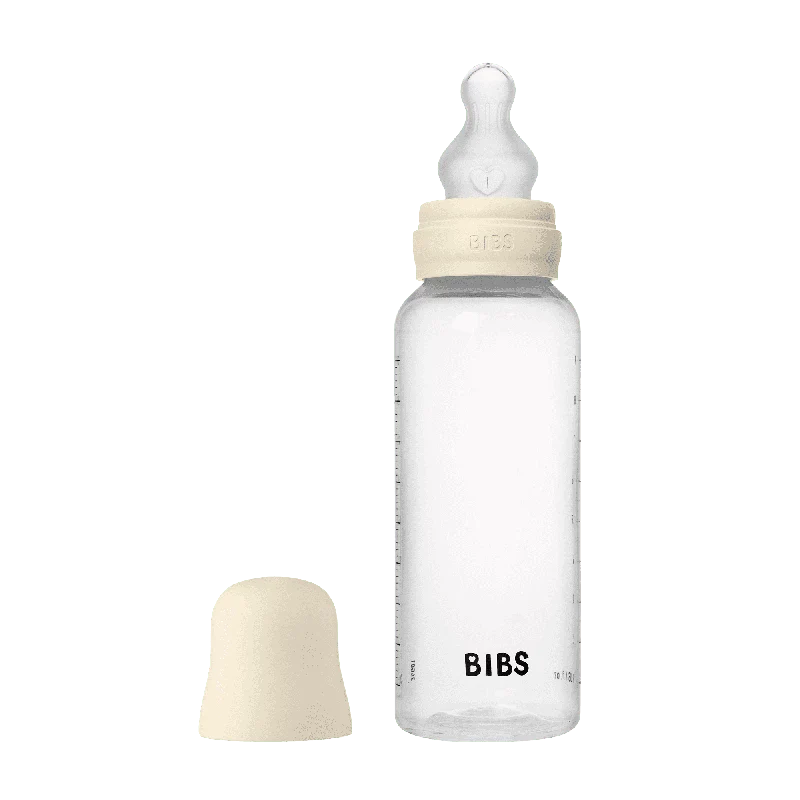 BIBS Baby Flaske Rund Latex 2 pack 270 ml Medium Flow Ivory - Image 2