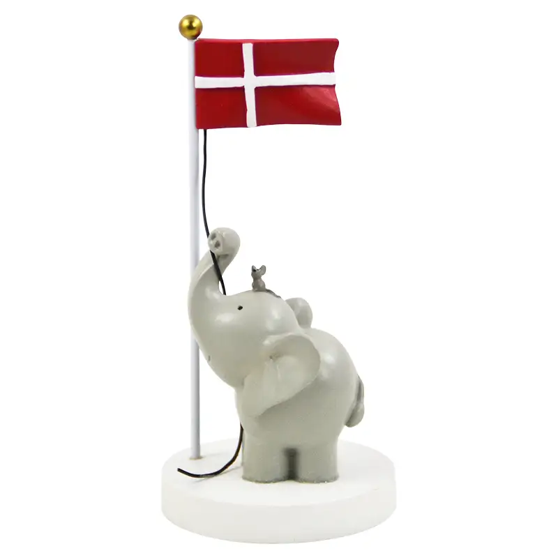 Kids By Friis Bordpynt - elefant og mus 13 cm
