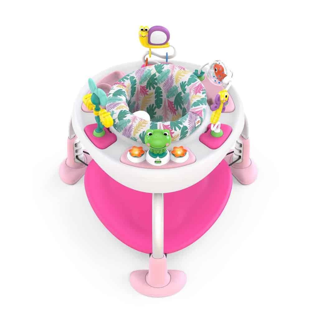 Bounce Bounce Baby™ 2 - i - 1 legetrampolin og bord pink - Image 3