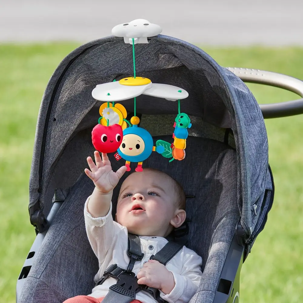 Fisher Price Happy World Flowerin Fun Stroller Toy - Image 2