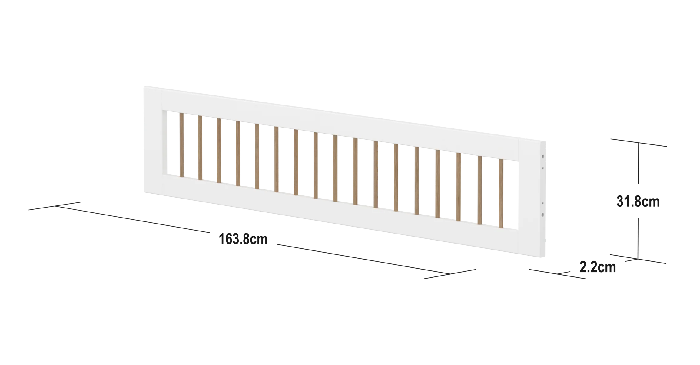 FLEXA NOR 3/4 Sengehest - Hvid/eg - Image 3
