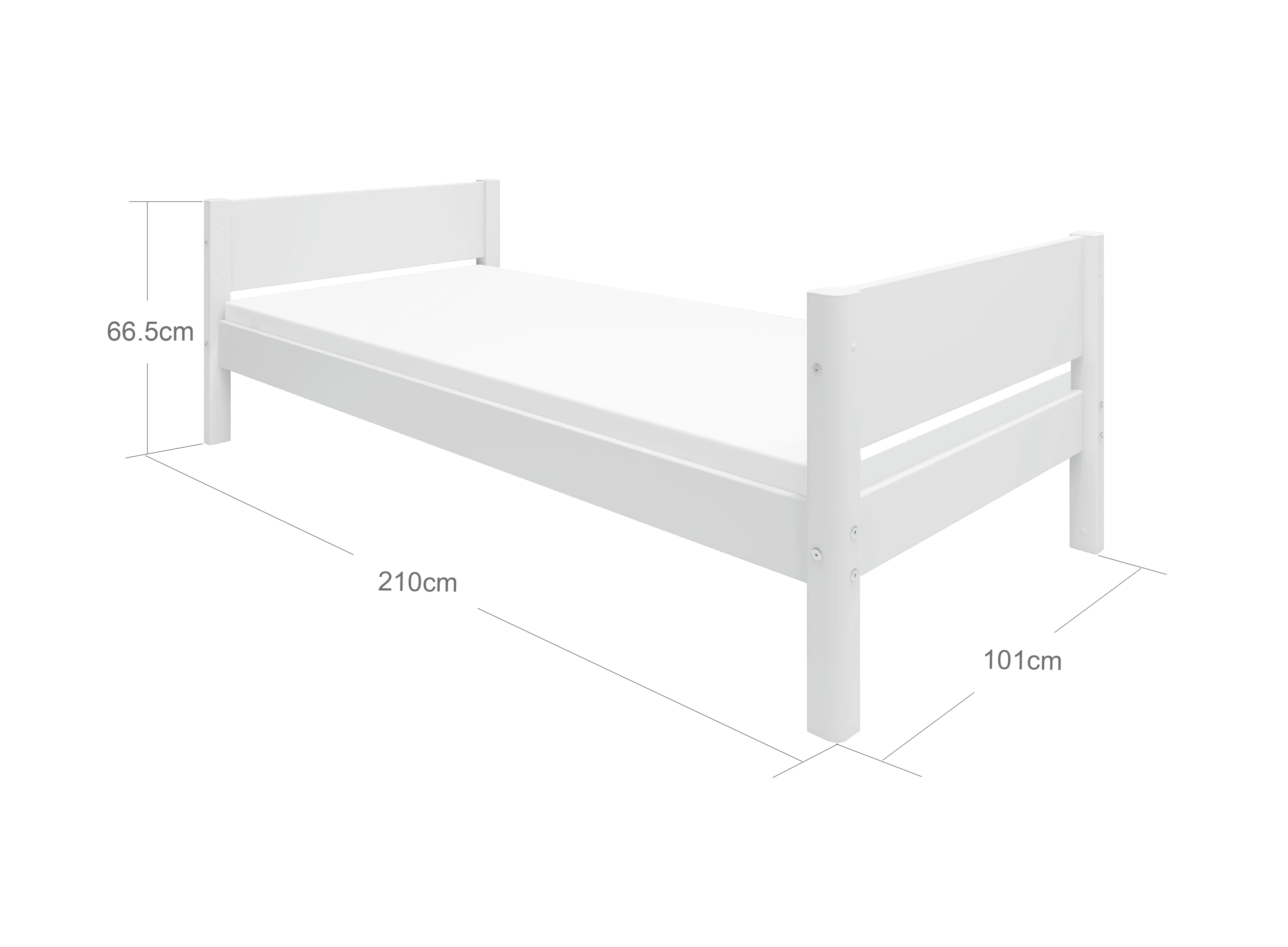 FLEXA WHITE Enkeltseng 90x200 cm - Hvid - Image 5