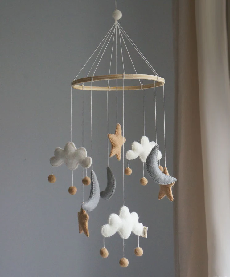 Gamcha uro sky måne stjerne grå beige