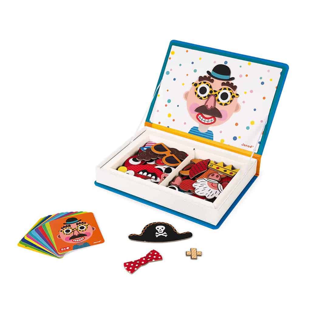 Janod Magnetibook -  Boy’s Crazy Faces - Image 2