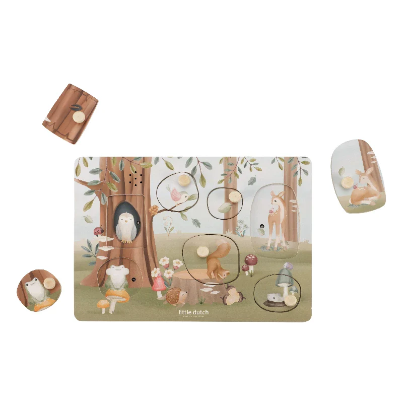 Little Dutch - Puslespil m. lyd - Forest Friends - Image 2