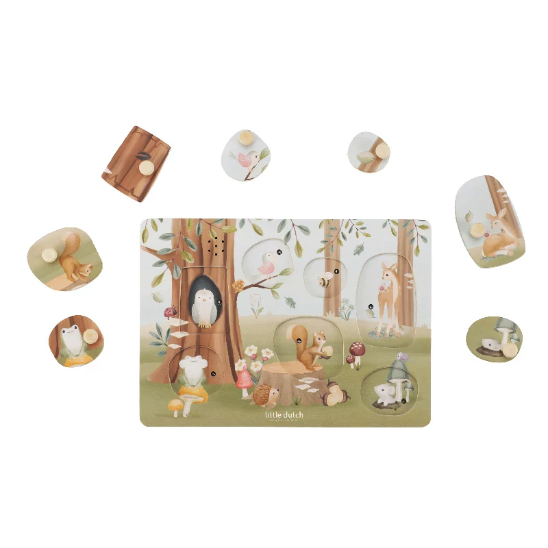 Little Dutch - Puslespil m. lyd - Forest Friends - Image 3