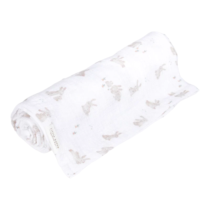 Little Dutch - Svøb 120x120 muslin - Baby Bunny