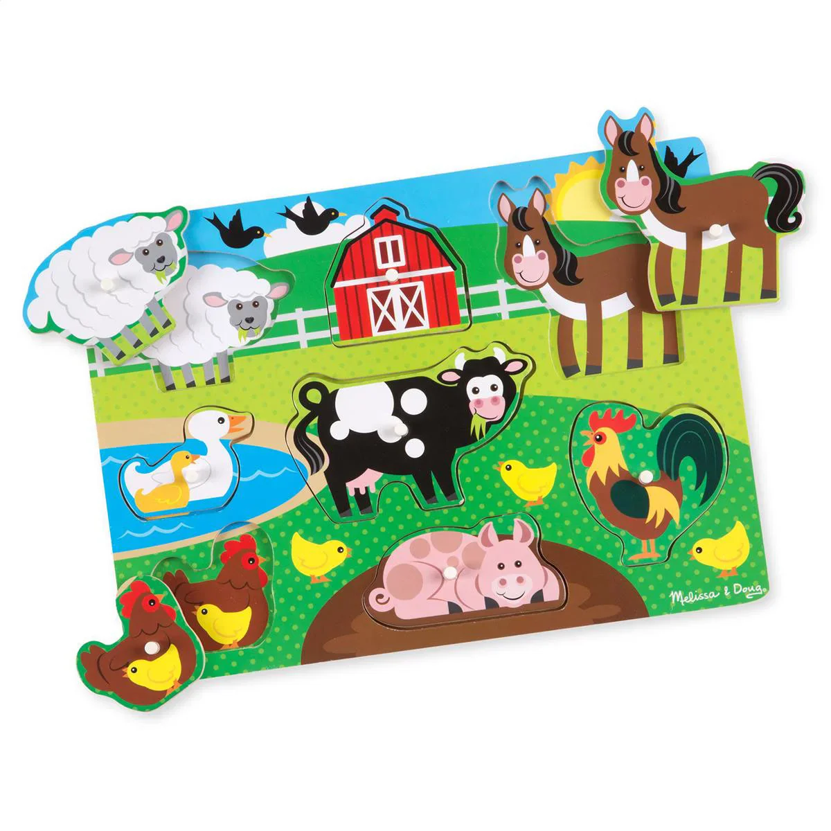 Melissa & Doug Knoppuslespil - Bondegårdsdyr - Image 3