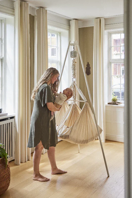 Membantu Premium tvillinge slyngevugge økologisk bomuld - beige - Image 5