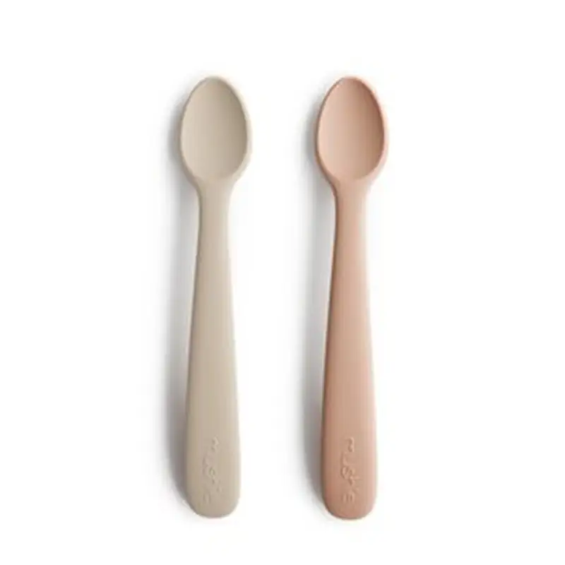 Mushie Silikone Babyskeer 2 - Pak Blush/Shifting Sand