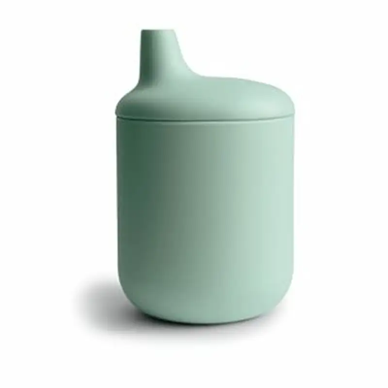 Mushie Silikone Sippy Kop Cambridge Blue