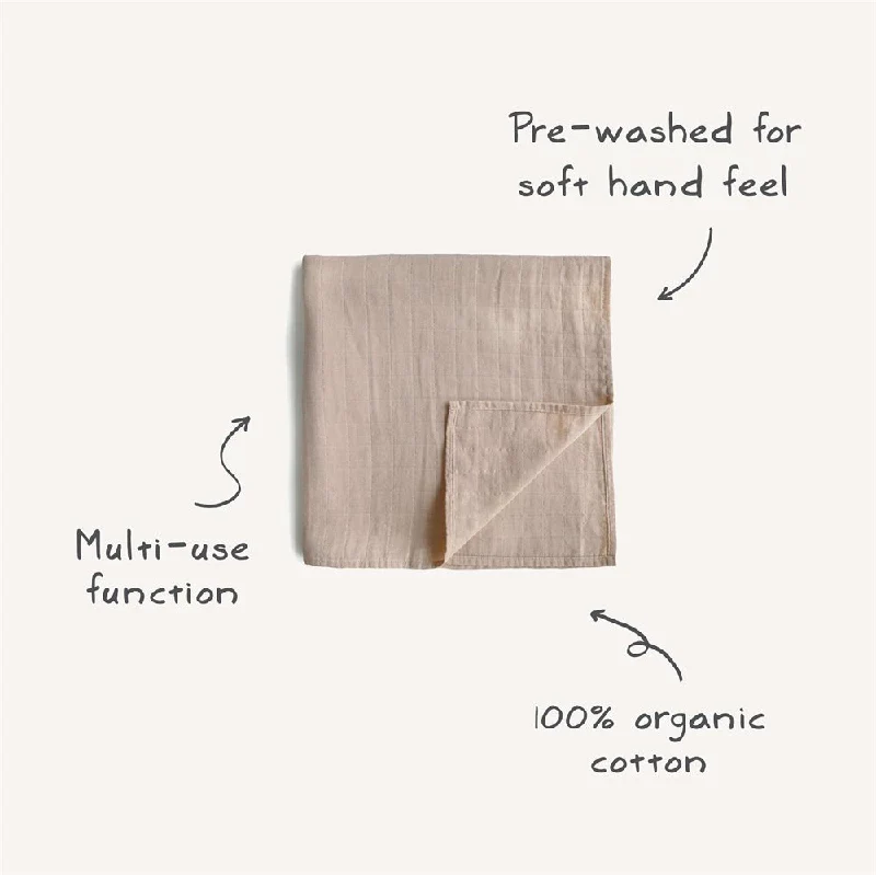 Mushie Swaddle Rose Vanilla - Image 2