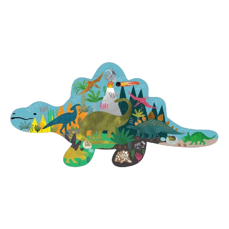 Puslespil m. formet motiv & æske 20 brikker - Dino - Image 3