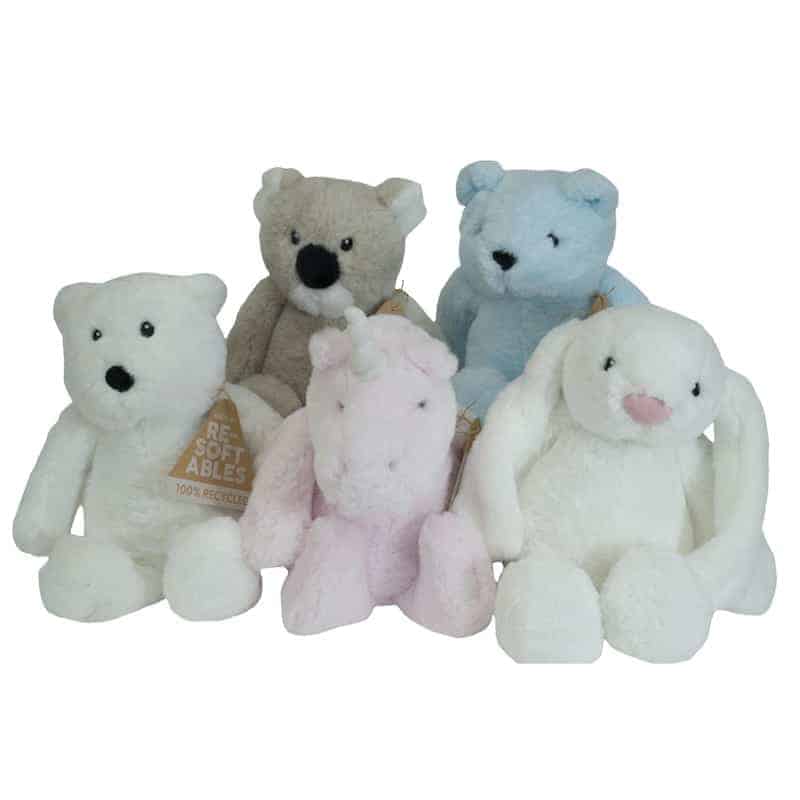 Resoftables Bamse - hvid 25 cm - Image 2