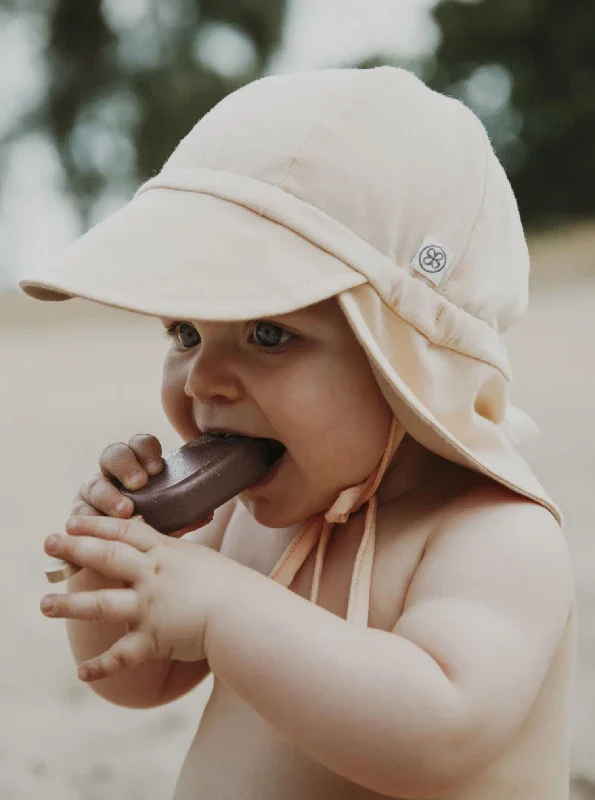 Sun Hat (reversible) - Peachy Summer/Sandy Beach (0-6m) - Image 3
