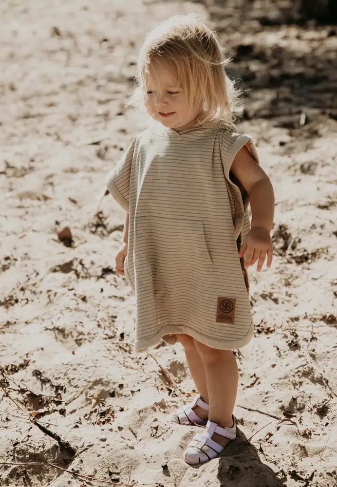 Cloby UV Poncho 1-3 år - Sandy Beach/Ginger Spice - Image 3